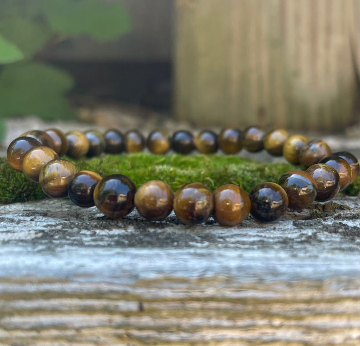 Tiger's Eye Beaded Gemstone Bracelet 6mm