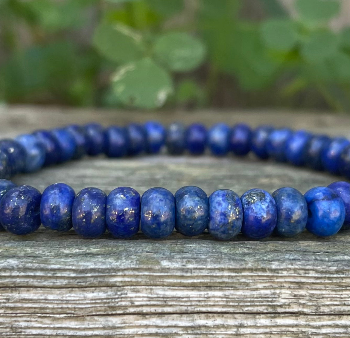 Lapis Lazuli Beaded Gemstone Courage Bracelet 6mm