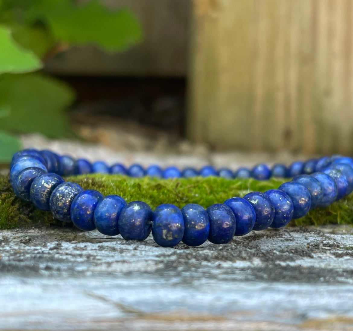 Lapis Lazuli Beaded Gemstone Courage Bracelet 6mm