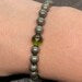 Genuine Moldavite and Iron Pyrite Beaded Bracelet - Gemstone Bracelet - Healing - Grounding