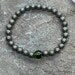 Genuine Moldavite and Iron Pyrite Beaded Bracelet - Gemstone Bracelet - Healing - Grounding