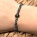 Genuine Moldavite and Ruby Zoisite Beaded Bracelet