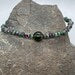 Genuine Moldavite and Ruby Zoisite Beaded Bracelet